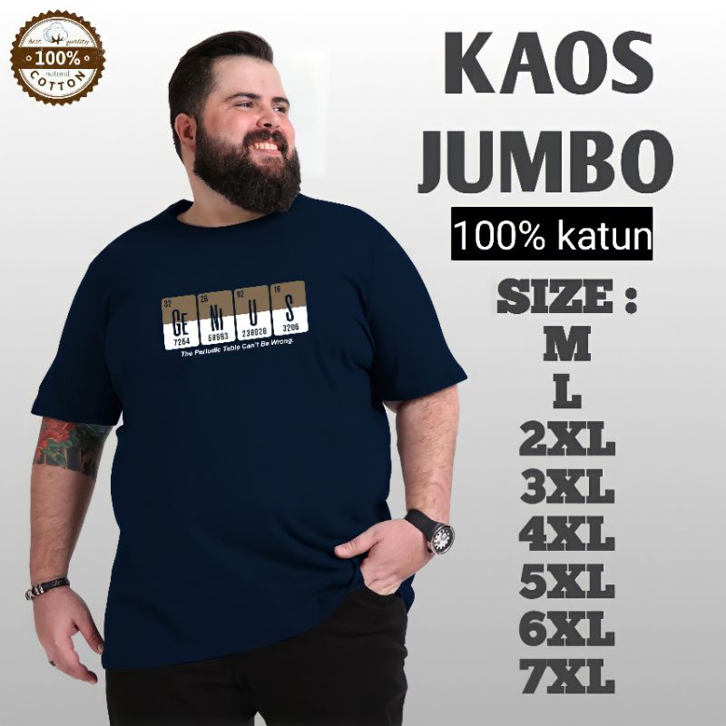 kaos jumbo pria 2XL,3XL, 4XL ,5XL,6XL,7XL oversize  kaos big size kaos distro pria jumbo