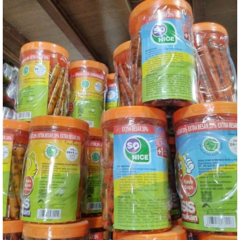 

Sosis Sapi dan Ayam So Nice Kemasan Toples