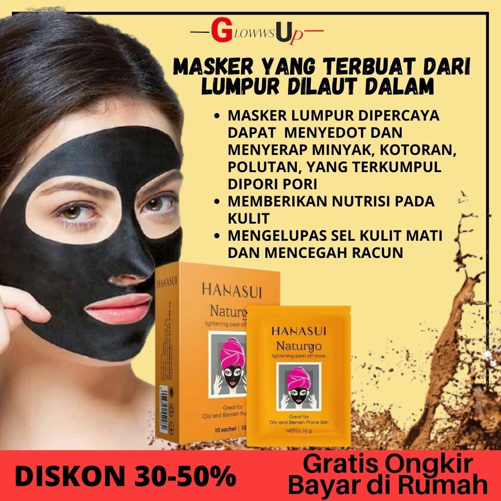 PENCABUT KOMEDO MASKER MUKA PEEL OFF MASK HANASUI NATURGO MASKER BPOM PERAWATAN WAJAH