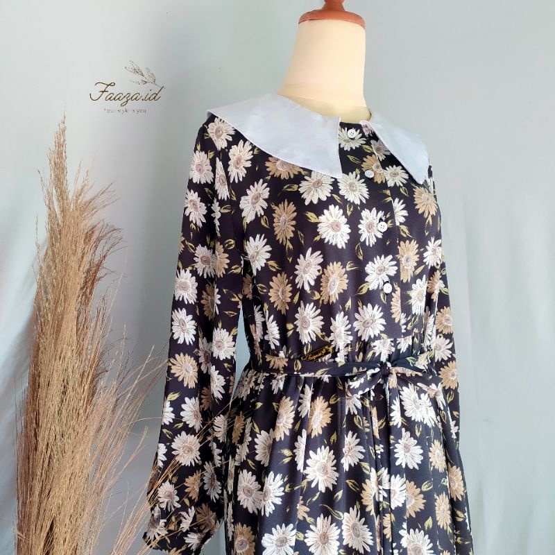 Faaza Gamis Terbaru Motif Bunga premium Quality