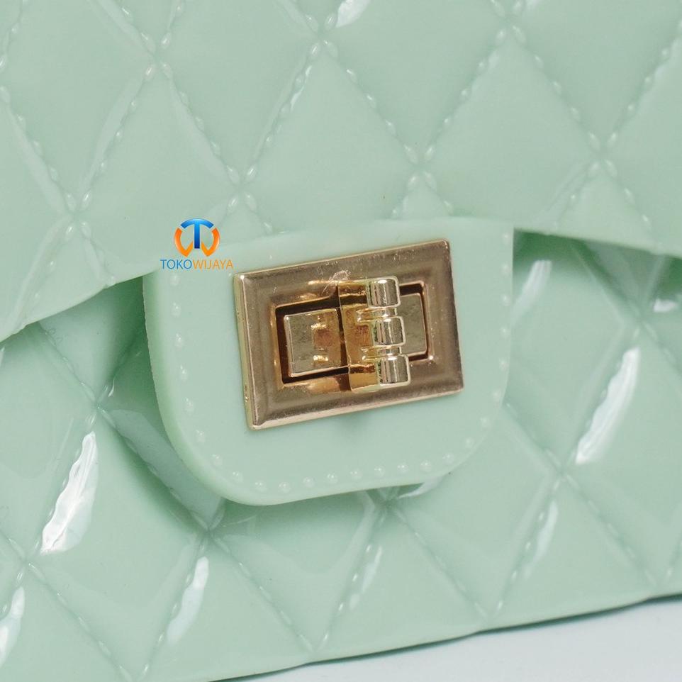 SBS.02Jn22х– TAS JELLY GLOSSY MUTIARA SIZE 18 CM RANTAI PASIR | TAS JELLY GLOSSY MUTIARA