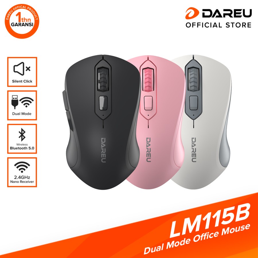 Mouse DAREU LM-115B Dual Mode Silent Click LM11B