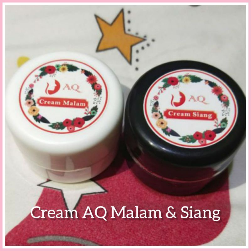 [COD] CREAM KRIM AQ SKINCARE SIANG & MALAM ~ PEMUTIH WAJAH GLOW GLOWING ORIGINAL