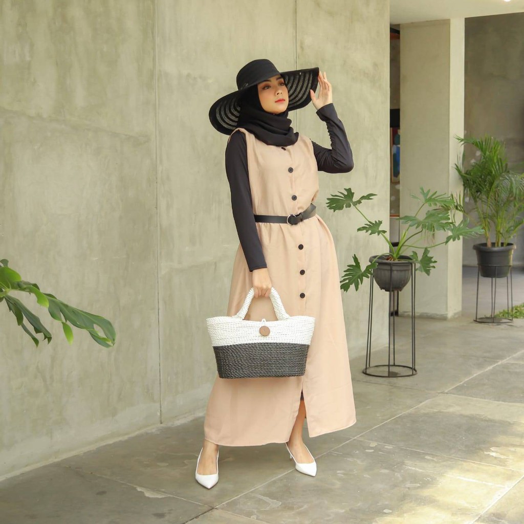 Toke Baju Set 1 set : (Inner + Dress) Gamis Syari asdf /Baju Muslimah