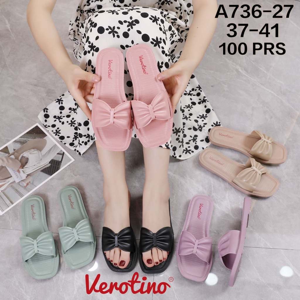 GROSIR (5 PASANG) Sandal Selop Verotino A736-27/Sandal Jelly Karet Wanita/Sandal Import Cewek