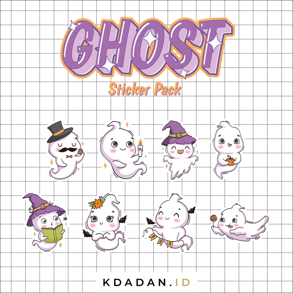 

Ghost Sticker Mini Pack / Stiker Hantu / GHST-001