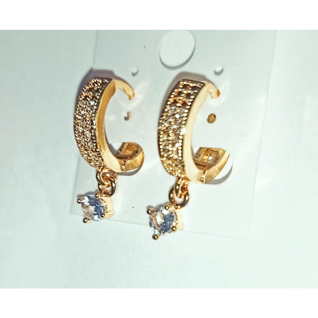 anting wanita PROMO &amp;DISKON anting wanita silver/GOLD lepit anting bola kristal korea terbaru murah COD / bayar di tempat perhiasan wanita