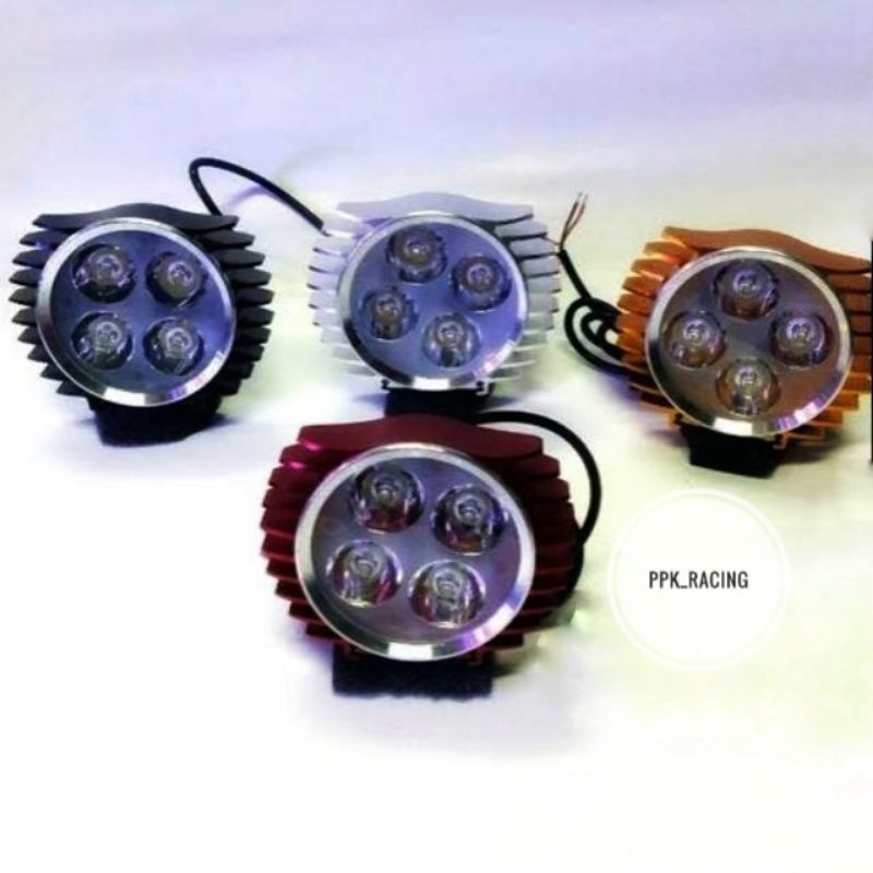 Lampu sorot lampu tembak led 4 mata gepeng 3 mode universal