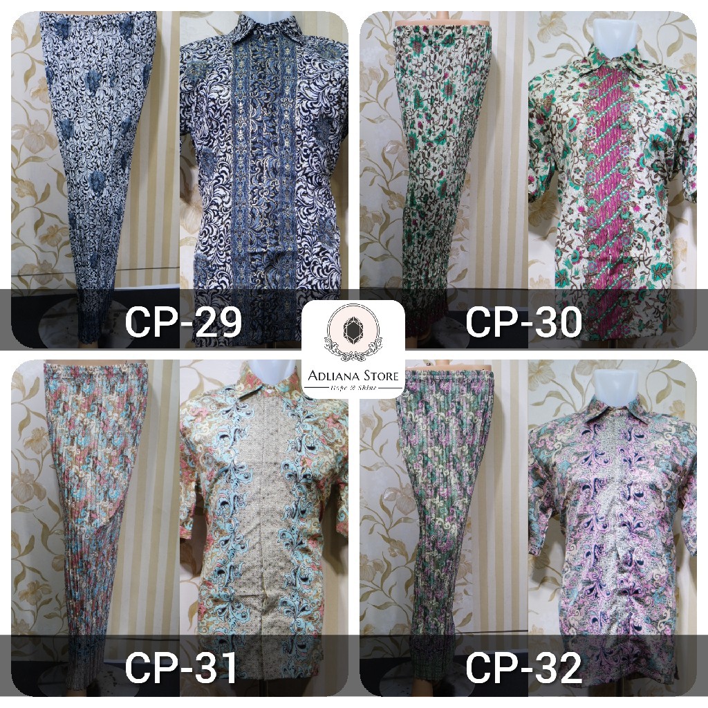 (COD)  Rok Plisket dan Kemeja Pria / Couple Plisket / Couple Batik / Batik Couple HANANIA KEBAYA COLLECTIONS