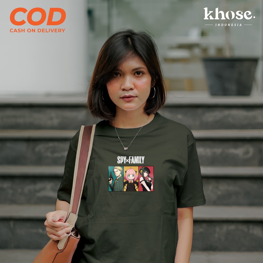 KHOSE Kaos Couple Spy X Fam Kode S-46 / Kaos Pria dan Wanita