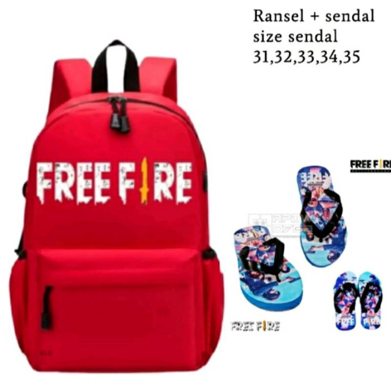 REALPICT Ransel anak sekolah Gaming TK SD  gratis sendal