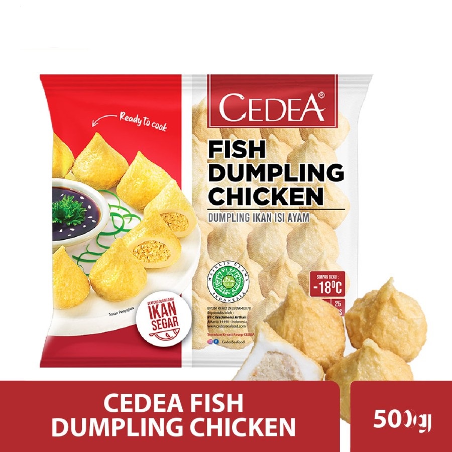 CEDEA FISH CHICKEN DUMPLING AYAM 500GR HALAL MUI BPOM RI