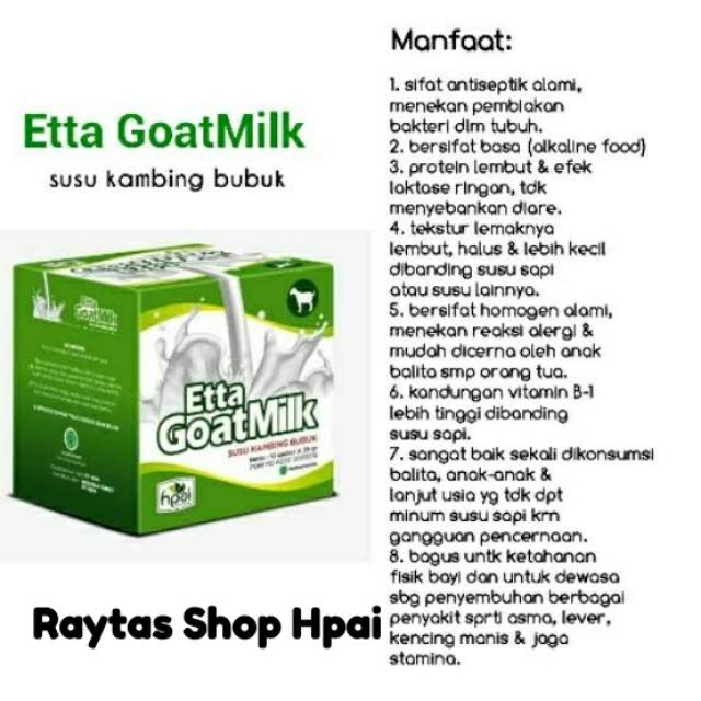 Egm Hpai Etta Goat Milk Hni Hpai Susu Kambing Etawa Obat Asma Susu Ibu Hamil Menyusui Indonesia