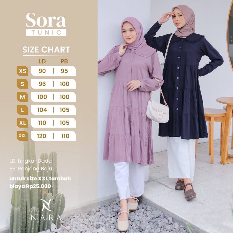 PRE ORDER SORA TUNIK by Nara - Matterial Katun Rayon Twill Zara