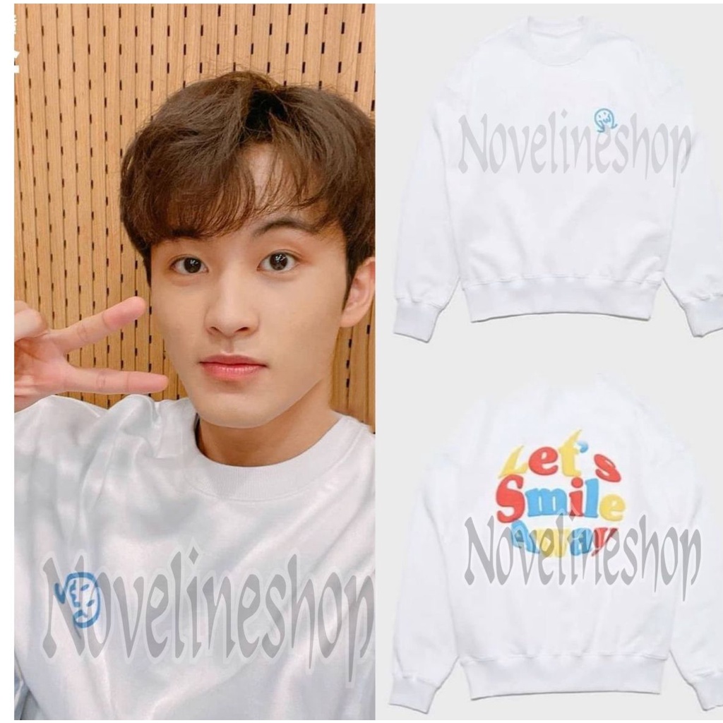 SWEATER KPOP SWEATSHIRT NCT OUTFIT MARK LEE LETS SMILE AWAY PREMIUM FLEECE