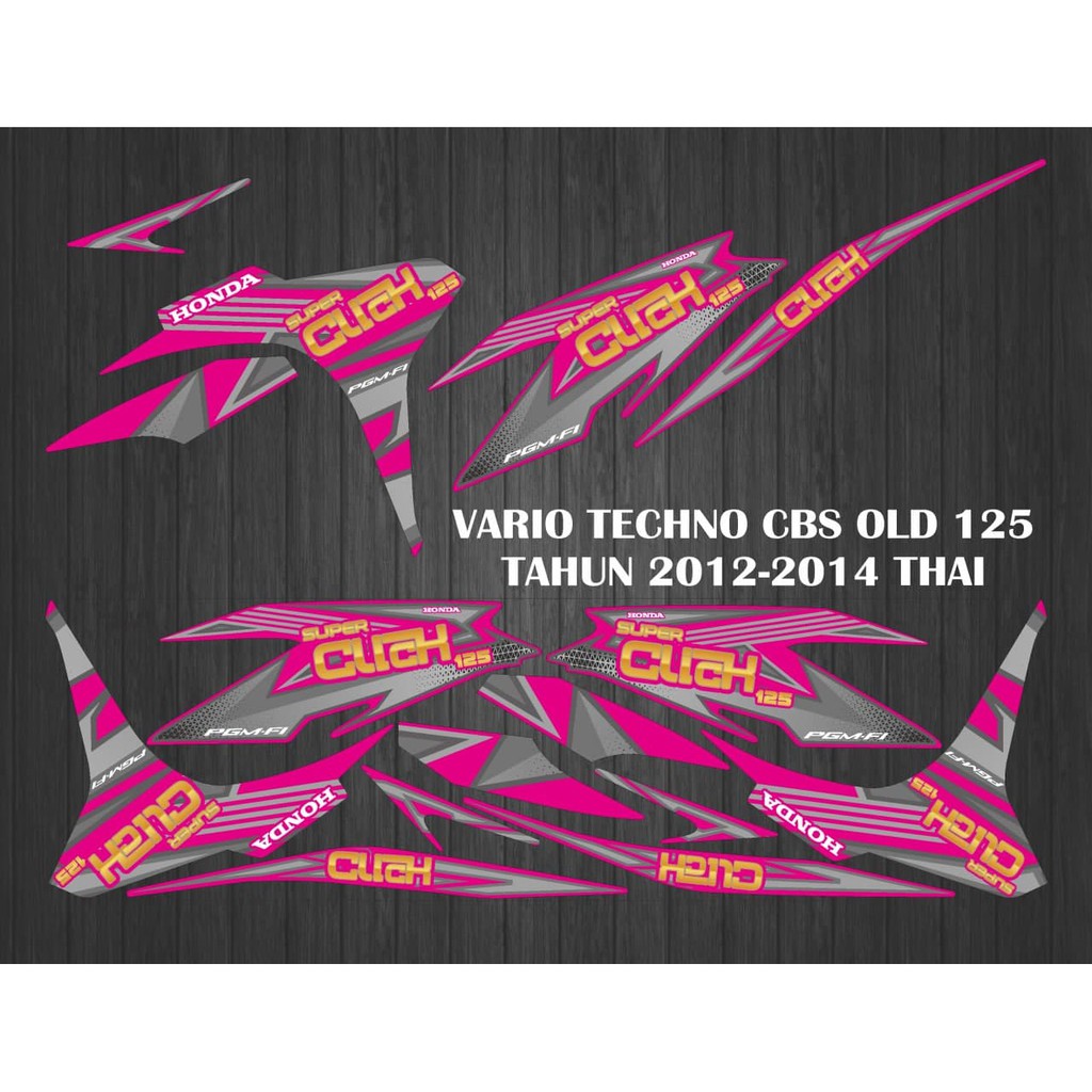 STIKER STRIPING DECAL VARIASI VARIO TECHNO CBS OLD 125 2012-2014 THAILAND