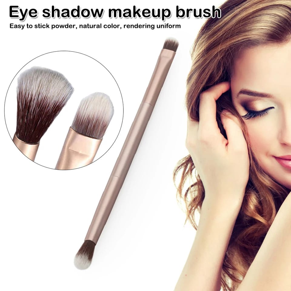 Make Up Brush Eyeshadow Double And Blending 2in1 Eye Makeup Tool Makeup Mata Riasan Mata Alis F092