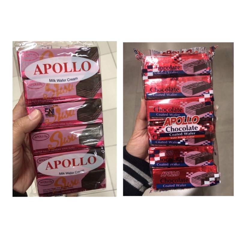 

[Wafer Malaysia] Apollo wafer cokelat / Biskuit wafer apolo rasa cokelat susu