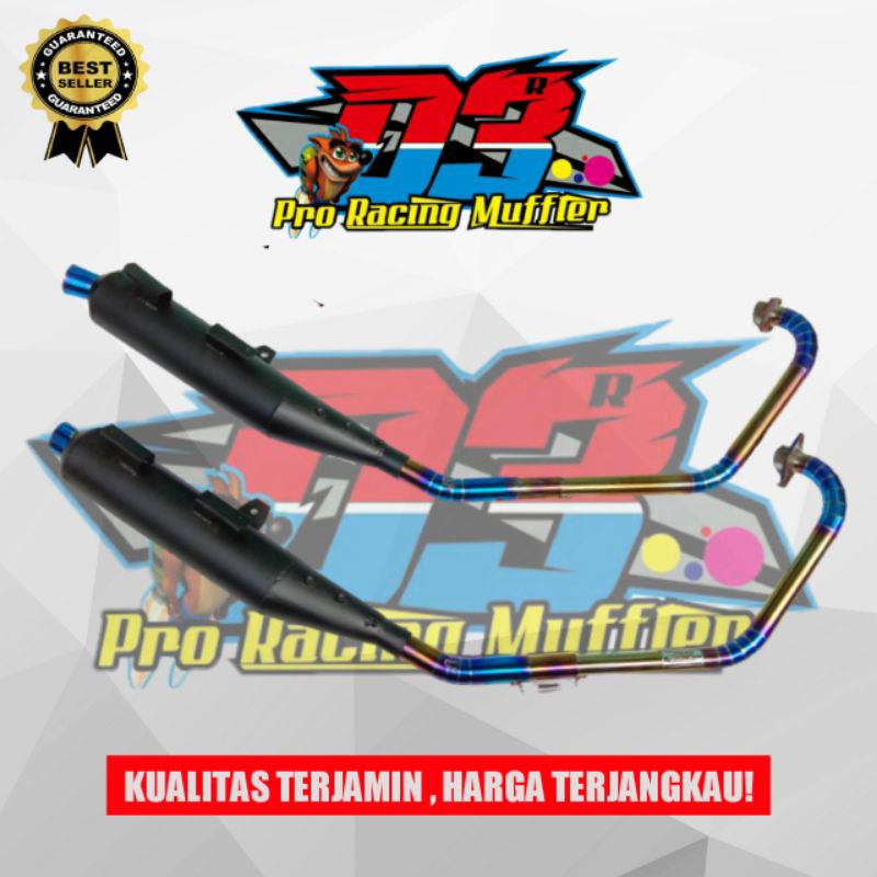 Knalpot Tsukigi Vixion warna fullstenlis cacing