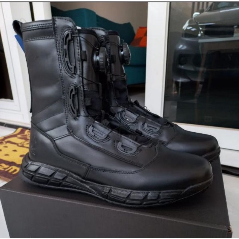 Sepatu pdl TNI polri tali putar full kulit merek tactical