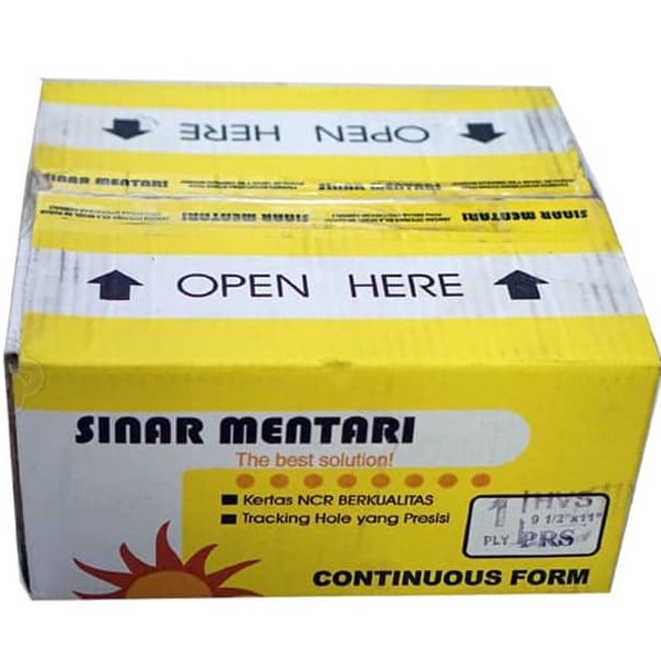 

Continuous Form Sinar Mentari 1ply PRS Ukuran 9,5" x 11" : 2