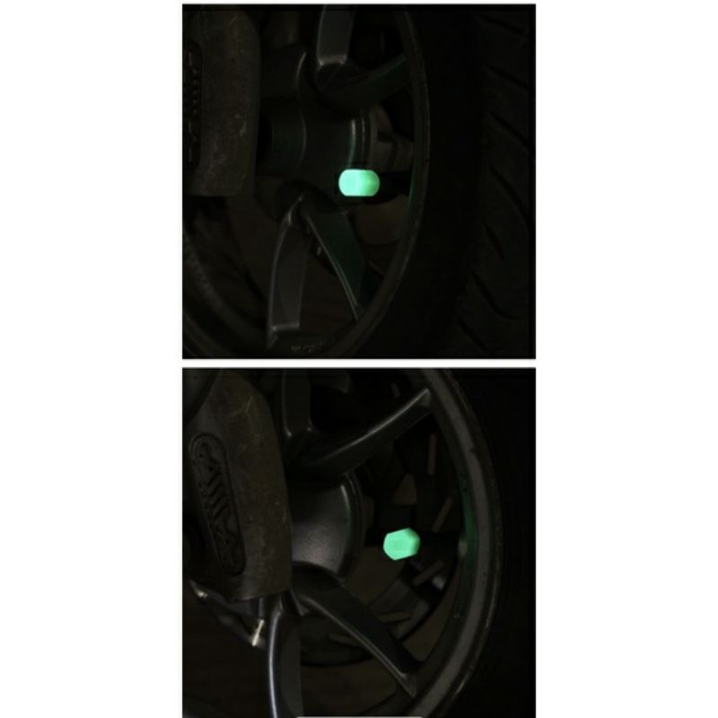 Termurah Tutup Pentil Nyala Motor Mobil Sepeda Glow In The Dark Luminous Neon