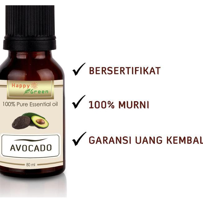 

76SM HAPPY GREEN 100% PURE AVOCADO OIL - MINYAK ALPUKAT COSMETIC GRADE 80ML PC6O