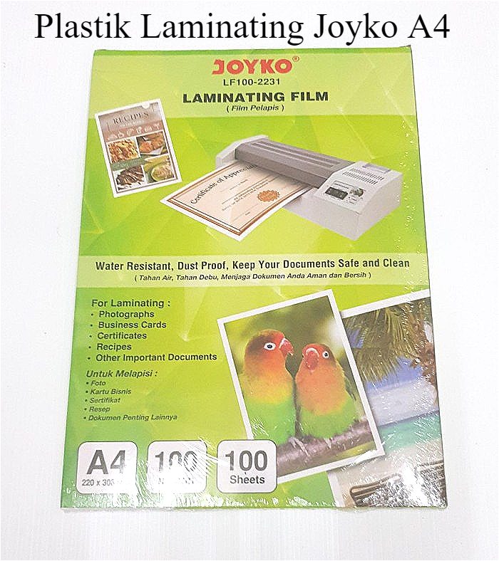 

PLASTIK LAMINATING JOYKO LF100-2231 A4 (100lembar)