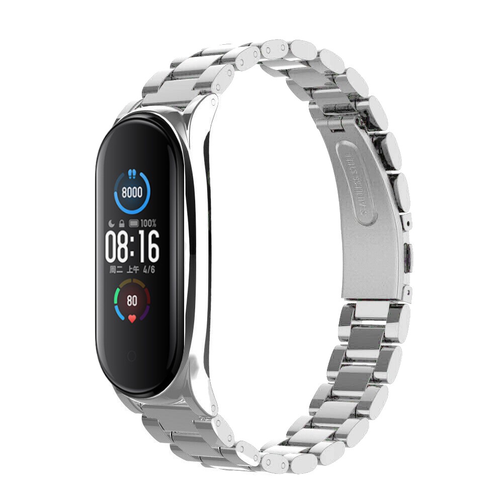mijobs miband 5 metal plus band6 stainless steel wrist strap xiaomi mi band 6   5   4   3 original  