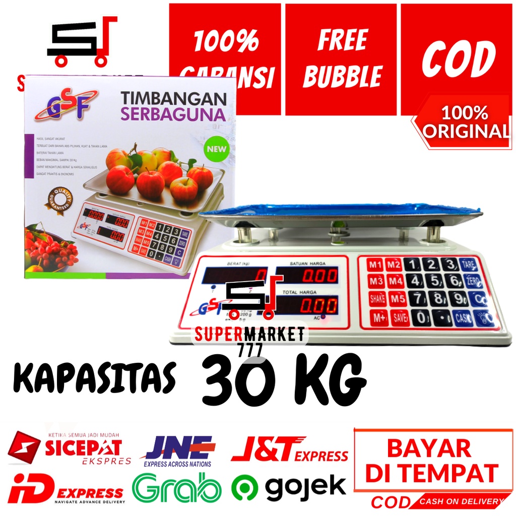 TIMBANGAN KUE DUDUK DIGITAL 30 KG GSF 4530 TIMBANGAN KUE DIGITAL TIMBANGAN DAPUR MAKANAN DUDUK DIGIT