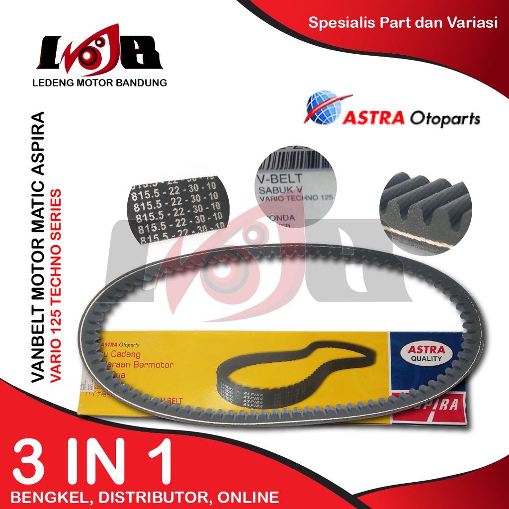 Vbelt Aspira Vario 125cc Fi Techno Vanbelt Honda Timing Belt KZR Astra