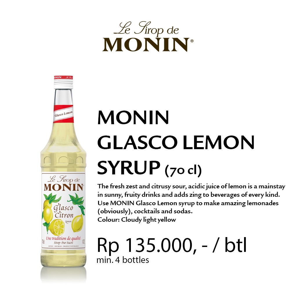 

Monin Syrup Glasco Lemon