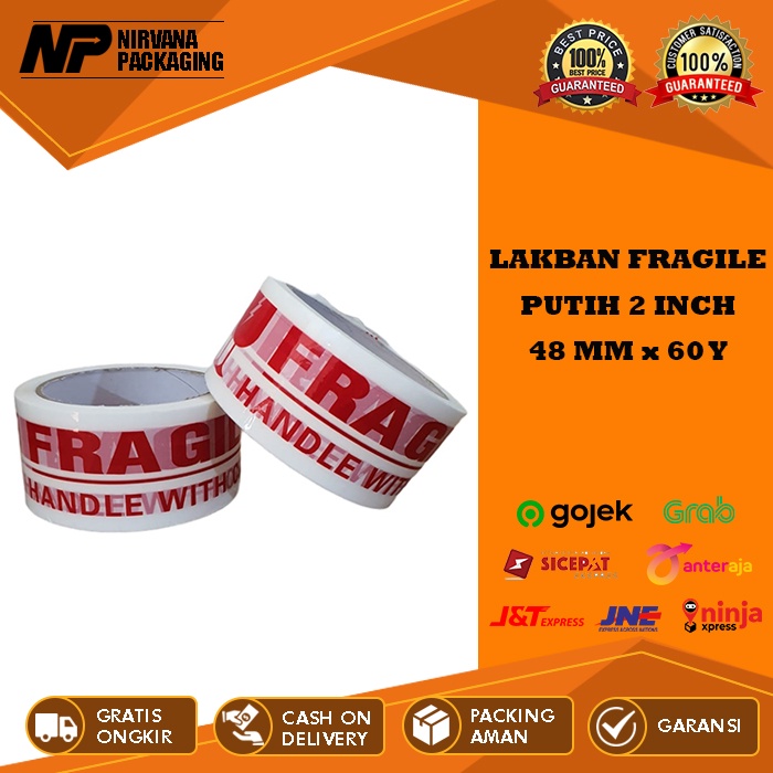 

LAKBAN FRAGILE 2 INCH - 48 MM X 60 YARD PUTIH KUALITAS DAIMARU