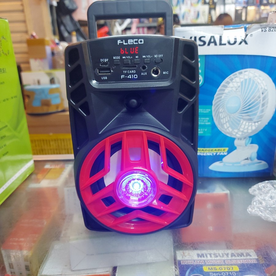 Speaker Karaoke Gratis Mic Fleco F-410 - Speaker Bluetooth Fleco 410