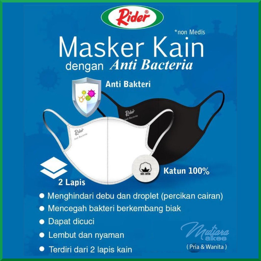 Masker Kain RIDER - Anti Air - Anti Bacteria