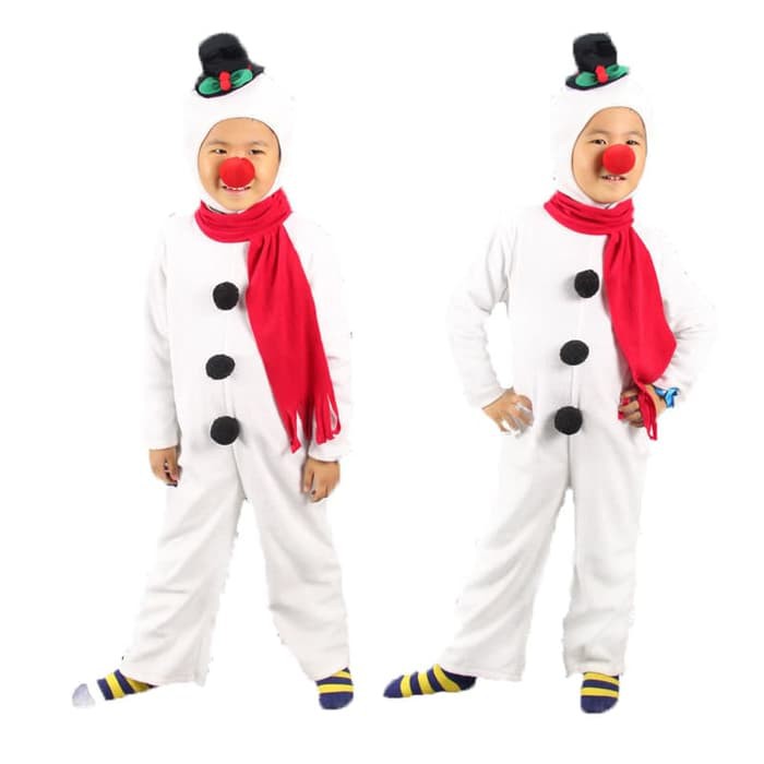 Kostum natal Snowman boy girl toddler anak balita christmas costum