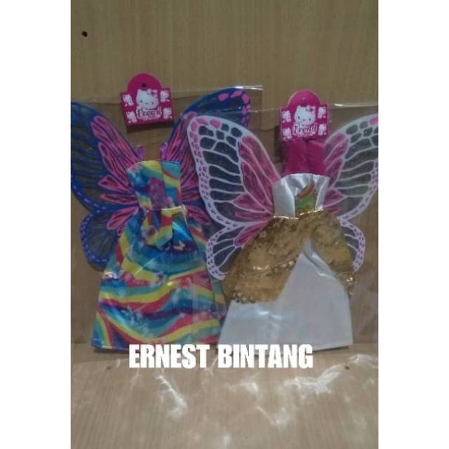 MAINAN ANAK PEREMPUAN BAJU SAYAP BONEKA BERBIE