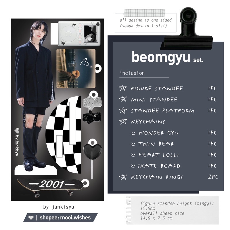 Beomgyu TXT Acrylic Sheet Standee Keychain [READY - LIMITED] by jankisyu