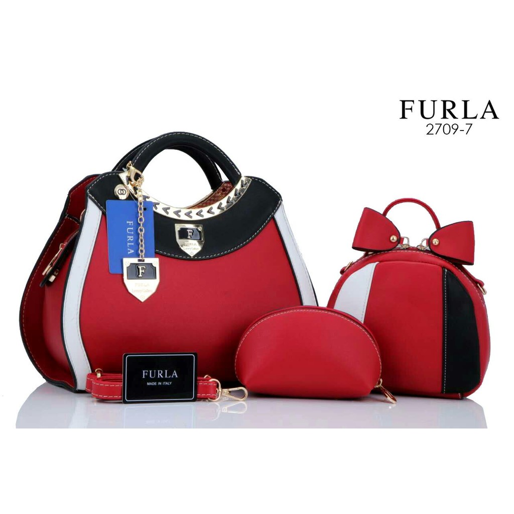 FURLA luxury Culture Stone 3in1 Smooth leather (2709-7) W / Tas Wanita Import Branded Batam Fashion