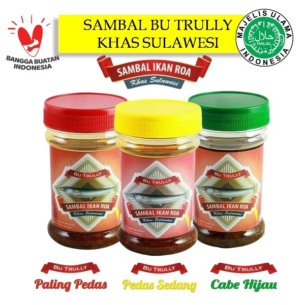 

Sambal Ikan Roa Bu Trully Khas Sulawesi Paket 3 Varian