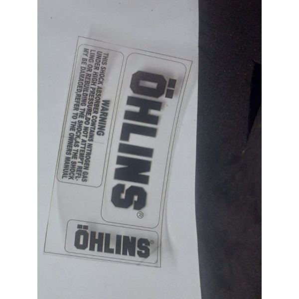 stiker shock tabung ohlins