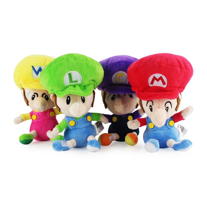 Super Bros Mario Run Baby Mario &amp; Luigi Mainan Mewah Boneka Boneka Hadiah 6.7&quot;