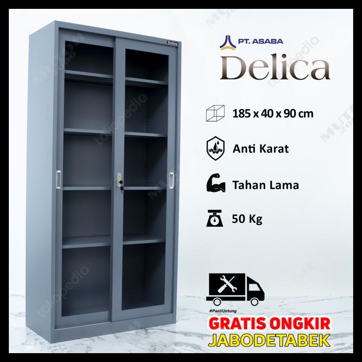 

BEST SELLER !!! LEMARI ARSIP LEMARI BESI FILLING CABINET 2 KACA SLIDING TOPAS GS-015 TERLARIS