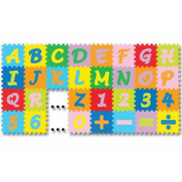 Evamats Puzzle Mini Angka & Abjad - 40 Pcs