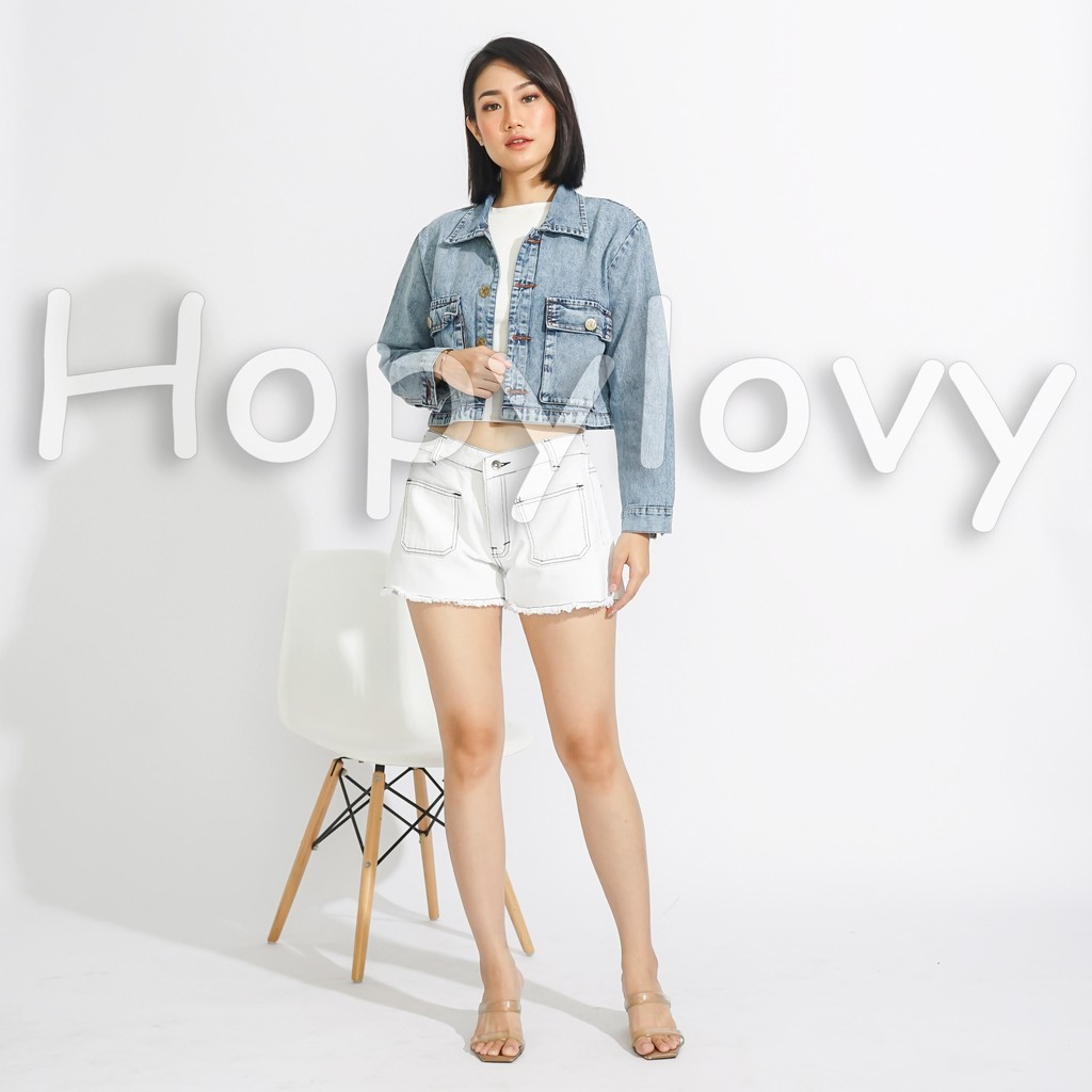 Celana Pendek Wanita | Hot Pants Jeans | Jeans Pendek Wanita Lowrie - HOPYLOVY