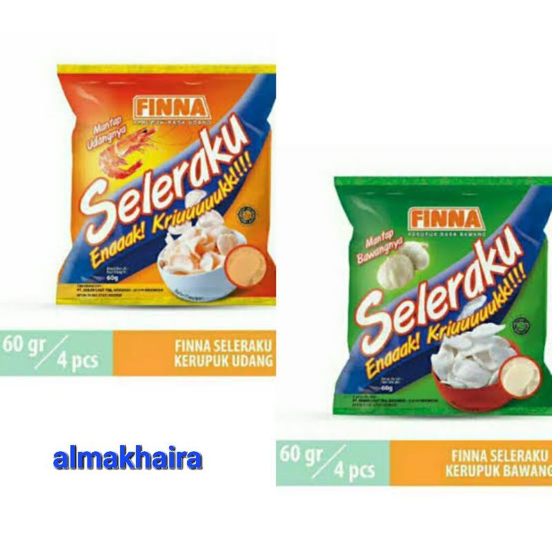 

Kerupuk finna seleraku (mentah) 1pack/4x60gr