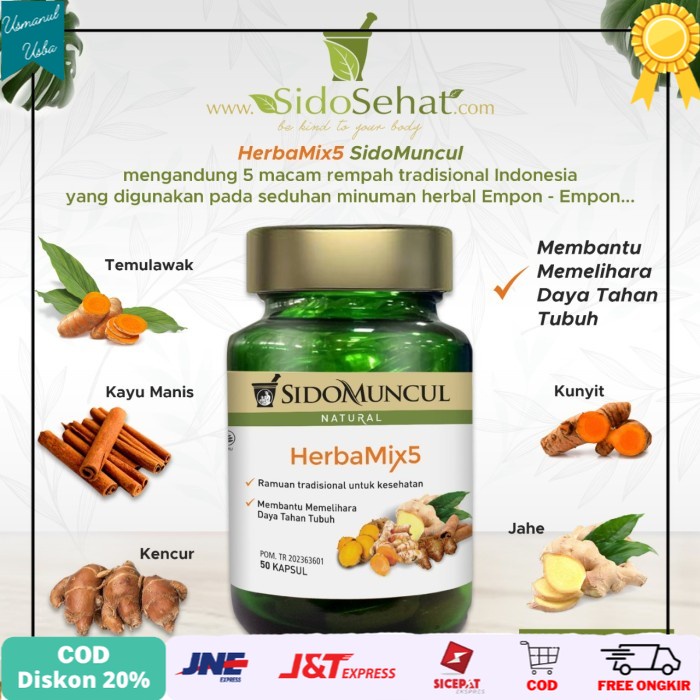 

◾COD◾ HerbaMix5 SidoMuncul - Ramuan Tradisional untuk Kesehatan