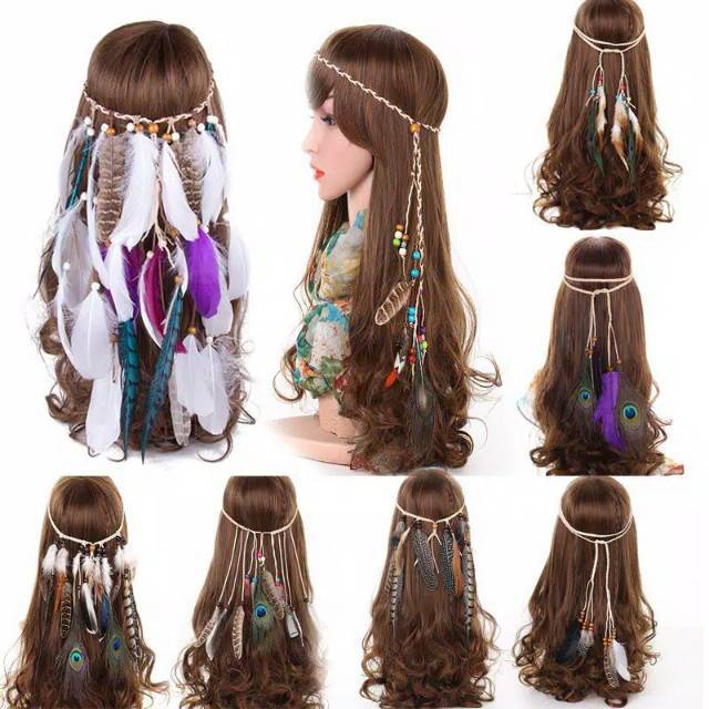 Hiasan rambut aksesoris rambut gaya bohemian