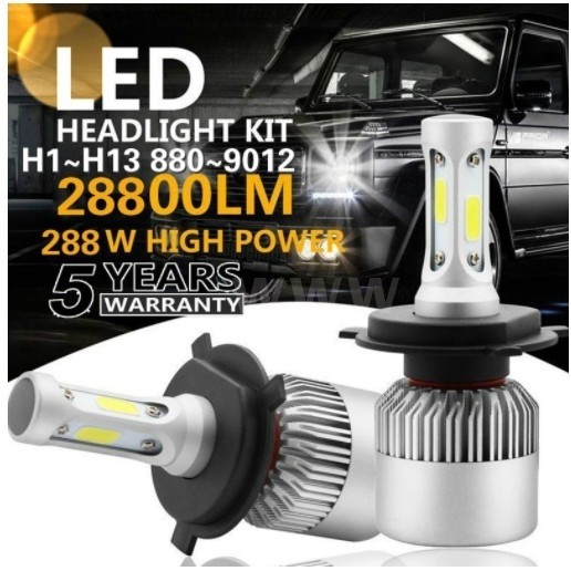 1*CREE H4 LED Headlight COB 72W 8000LM High Low Beam Bulb White Lamp 6000K-6500K