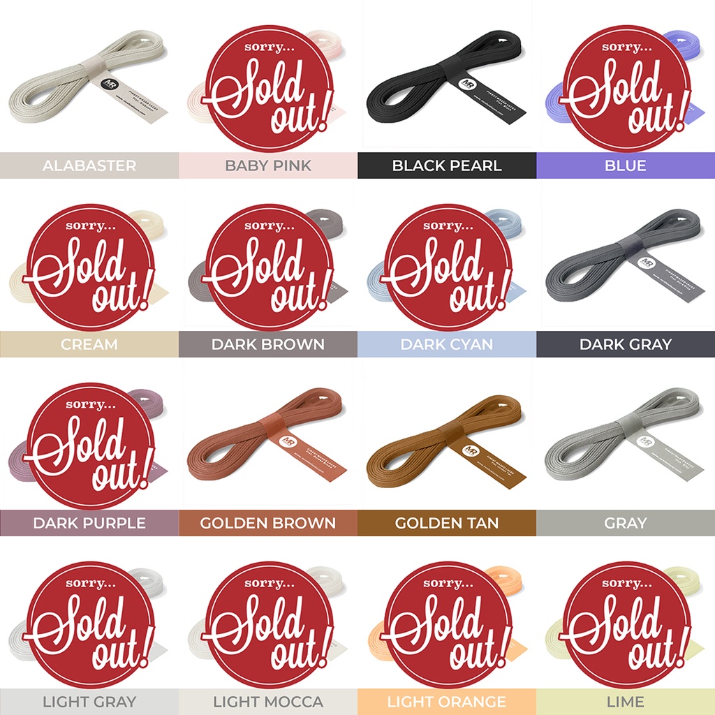 Tali Lilin Gepeng (Finest) 5mm 180cm Aneka Warna Untuk Sepatu Sneakers